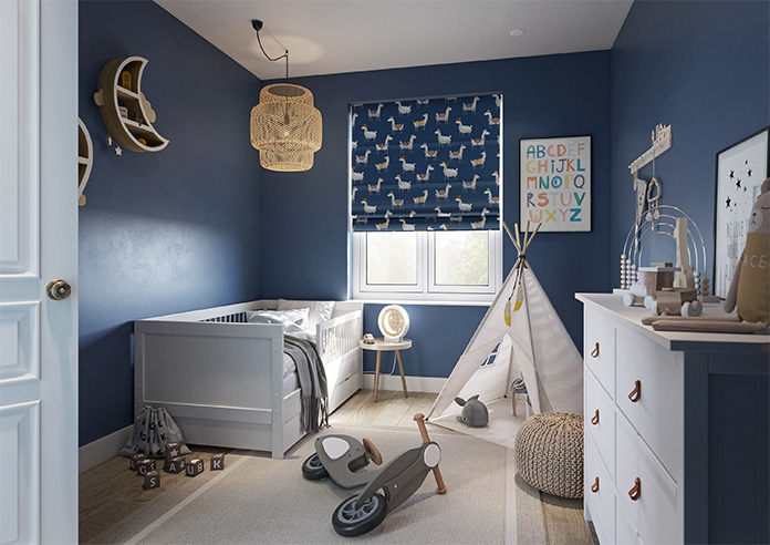 Alpaca, Indigo - Twist&Fit Roman Blind - Image 7